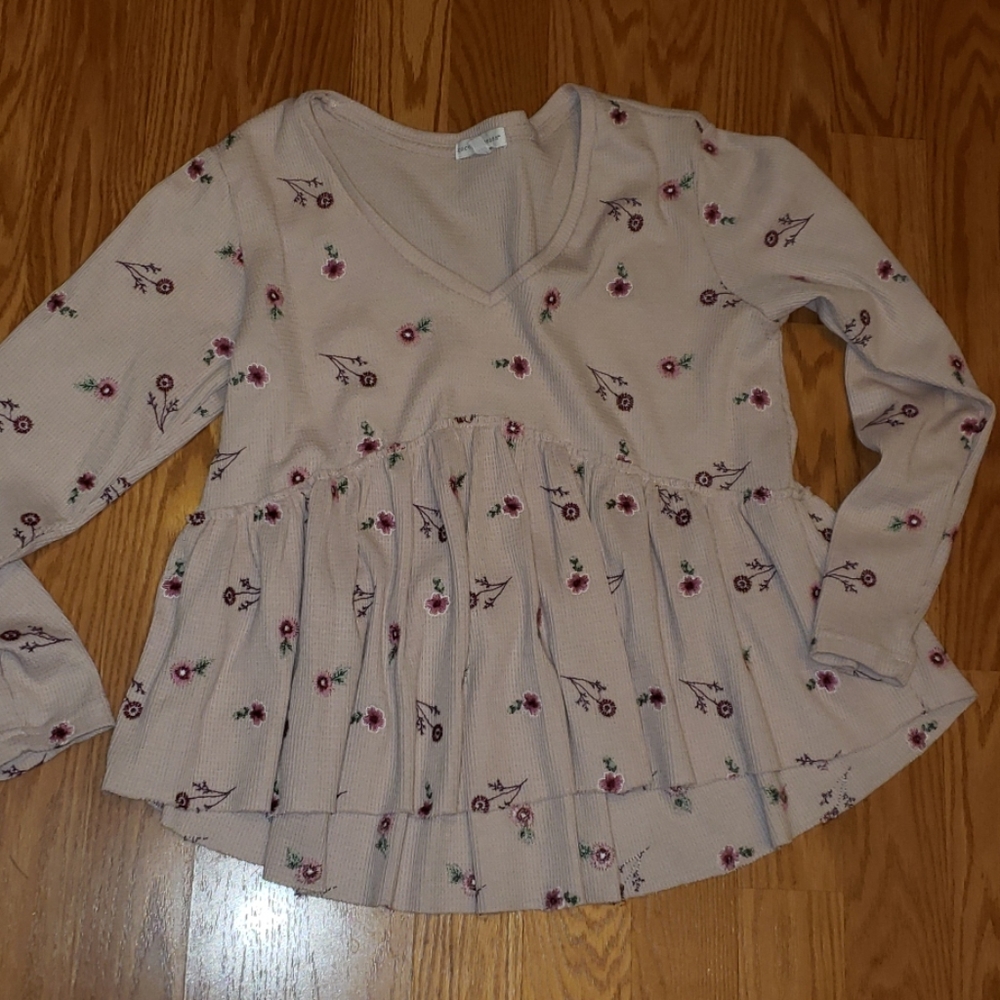 ⭐SALE⭐Waffle Knit Floral Top